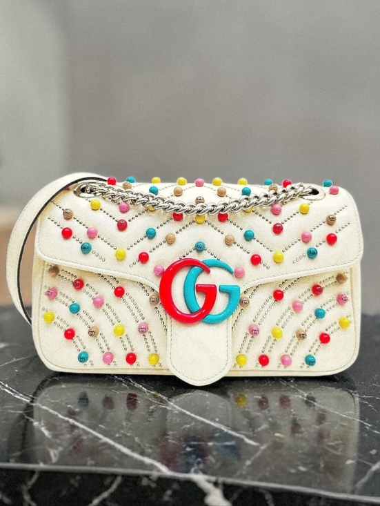 Gucci Handbags - Gucci Limited Edition GG Marmont Beaded Shoulder Bag
